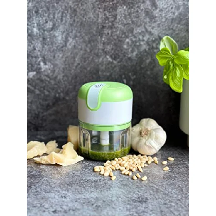 Livington 3 Seconds Chopper - Zerkleinerer mit USB-Anschluss, Mini-Küchenmaschine - Multizerkleinerer - wiederaufladbarer Akku - zerkleinern, schneiden und hacken – Bild 2