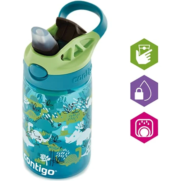 Contigo 2127479 Kids’ Easy-Clean AUTOSPOUT Straw Water Bottle; BPA-free, robust water bottle;,1 leak-proof; easy-clean; easy-clean; ideal for daycare, preschool, school and sports; 14 oz – Bild 2