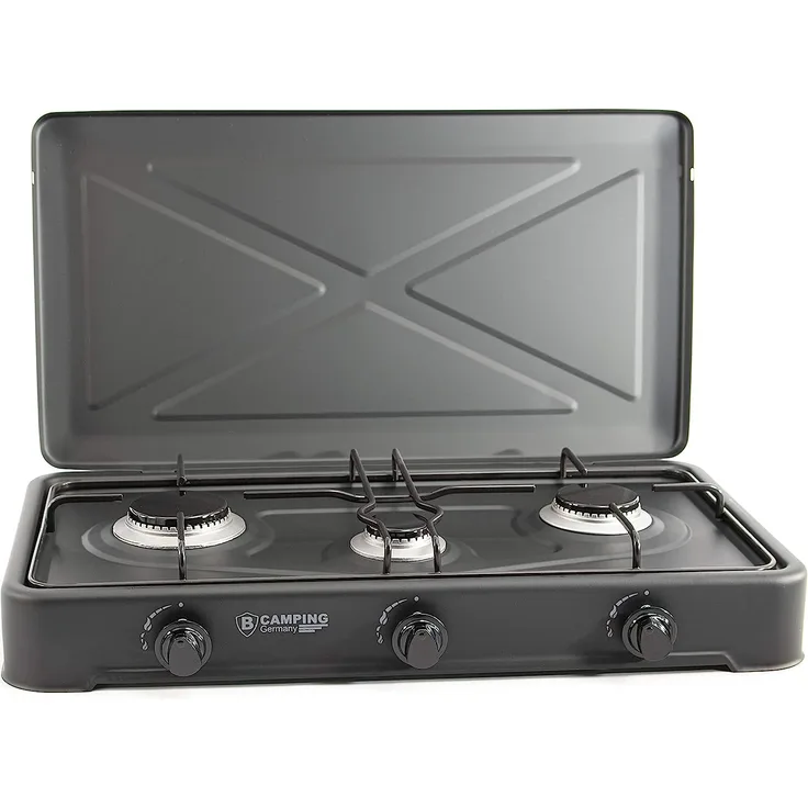 Trio Gaskocher 3-flammig Campingkocher Camping Herd Gasherd Kochfeld Kocher