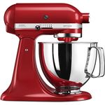 KitchenAid Artisan 5KSM125EER Küchenmaschine mit Direktantrieb, 300 W, 4,8L Edelstahlschüssel, empire rot, Serie: 5KSM125