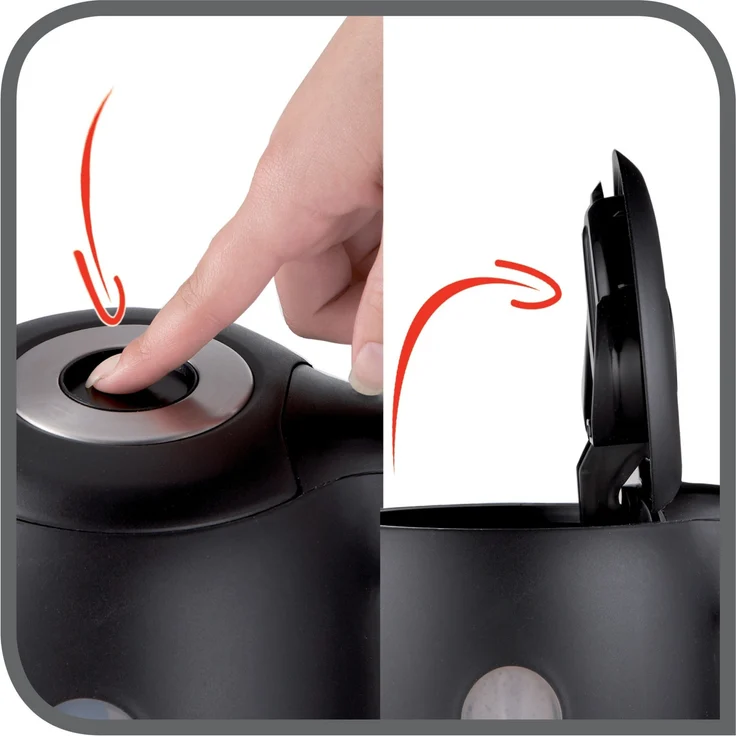 Tefal KO 3308 Wasserkocher, 2400W, 1,7l, Kunststoff, Kalkfilter, schwarz – Bild 3