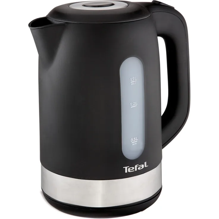 Tefal KO 3308 Wasserkocher, 2400W, 1,7l, Kunststoff, Kalkfilter, schwarz