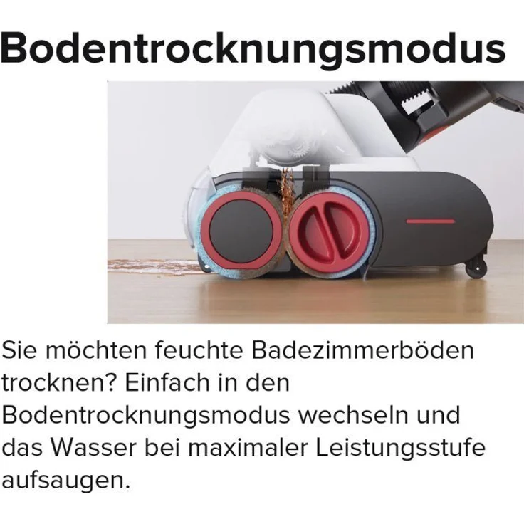 Roborock Dyad 3in1 Bodenreiniger, Intelligente Doppelbürste Waschsauger, Kabelloser Nass-Trocken-Sauger, Selbstreinigend, Geeignet für Hartböden und Teppiche – Bild 8