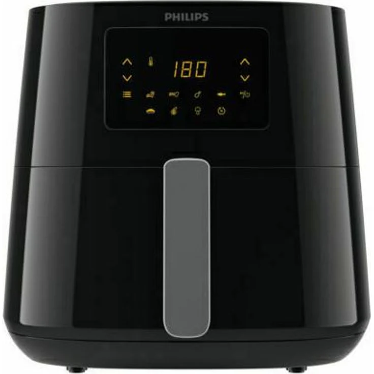 Philips HD9270-70 Heißluftfritteuse, ohne Öl, 6.2 Liter Fassungsvermögen, silber schwarz – Bild 1