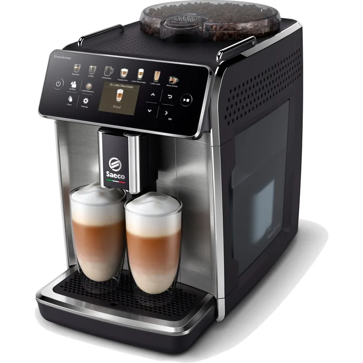 Saeco Kaffeevollautomat GranAroma SM6585-00, individuelle Personalisierung mit CoffeeMaestro, 16 Kaffeespezialitäten, schwarz