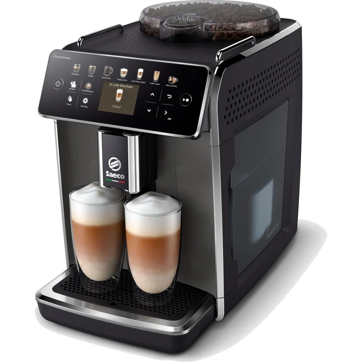 Saeco Kaffeevollautomat GranAroma SM6580-50, individuelle Personalisierung mit CoffeeMaestro, 14 Kaffeespezialitäten, grau – Bild 1