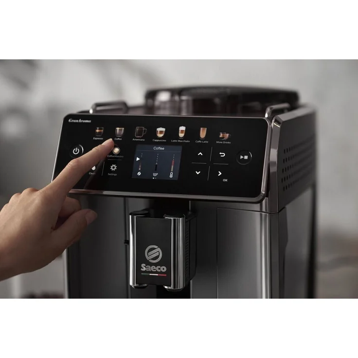 Saeco Kaffeevollautomat GranAroma SM6580-50, individuelle Personalisierung mit CoffeeMaestro, 14 Kaffeespezialitäten, grau – Bild 2