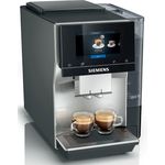 Siemens EQ.700 TP705D47, Kaffeevollautomat, intuitives Full-Touch-Display, bis zu 10 individuelle Kaffee-Favoriten, automatische Milchsystem-Reinigung, schwarz-silber
