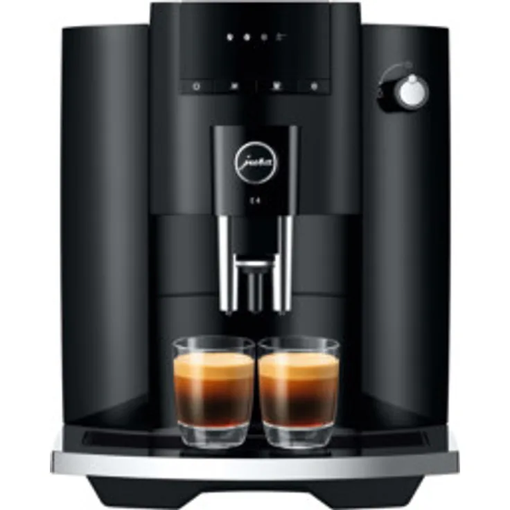 Jura 15435 E4 Piano Black (EA) Kaffeevollautomat, 1,9 l Wassertank, schwarz
