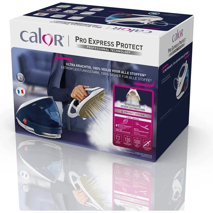 Calor GV9223C0 Pro Express Protect Dampfbügelstation, 5,8 Bar, Dauerdampf 130 g-min, 1,8 L, blau-weiß – Bild 4