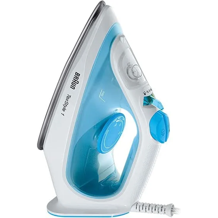 Braun SI 1050 BL TexStyle 1 Dampfbügeleisen, 2000 W, SuperCeramic Bügelsohle, Antihaftbeschichtung, weiß-blau – Bild 3