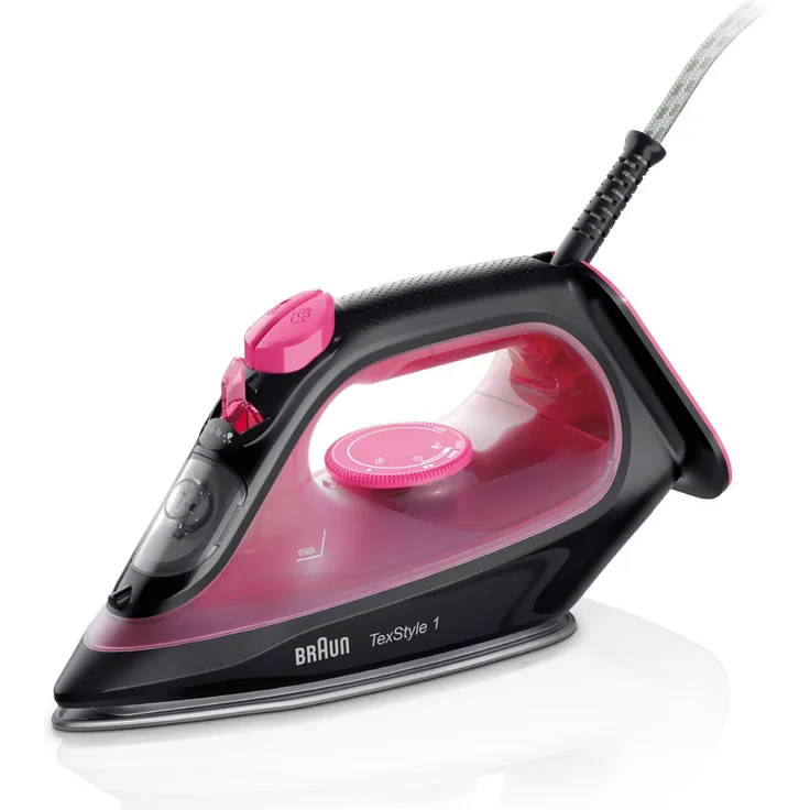 Braun SI 1070 PU TexStyle 1 Dampfbügeleisen, 2000 W, SuperCeramic Bügelsohle, Antihaftbeschichtung, violett-schwarz