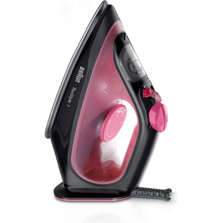 Braun SI 1070 PU TexStyle 1 Dampfbügeleisen, 2000 W, SuperCeramic Bügelsohle, Antihaftbeschichtung, violett-schwarz – Bild 3