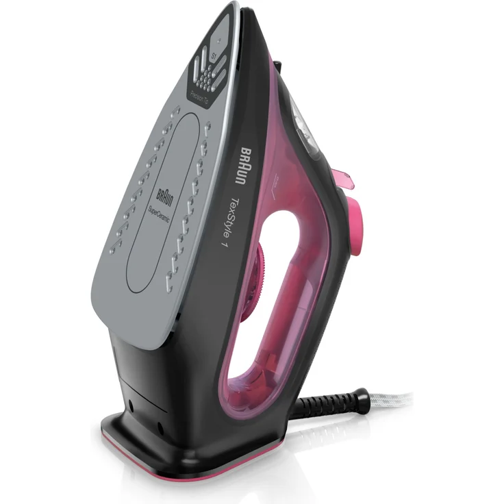 Braun SI 1070 PU TexStyle 1 Dampfbügeleisen, 2000 W, SuperCeramic Bügelsohle, Antihaftbeschichtung, violett-schwarz – Bild 2