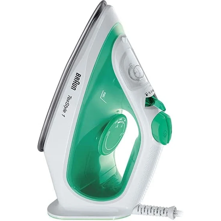 Braun SI 1040 GR TexStyle 1 Dampfbügeleisen, 2000 W, 25 g-min Dampf, Dampfstoß 120 g-min, SuperCeramic Bügelsohle, grün – Bild 3