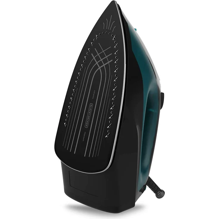 Black + Decker BXIR2403E Dampfbügeleisen, 2400 W, 45 g-min Dampf, 150 g-min Extra-Dampf, türkis-schwarz – Bild 2