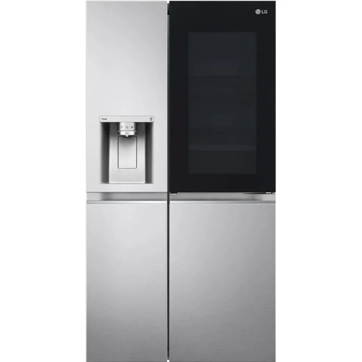 LG GSXV91BSAE Side-by-Side-Kühlschrank, freistehend, edelstahl, Total NoFrost, InstaView, Wasser- und Eiswürfelspender, Wassertank, Breite 91.3 cm – Bild 3