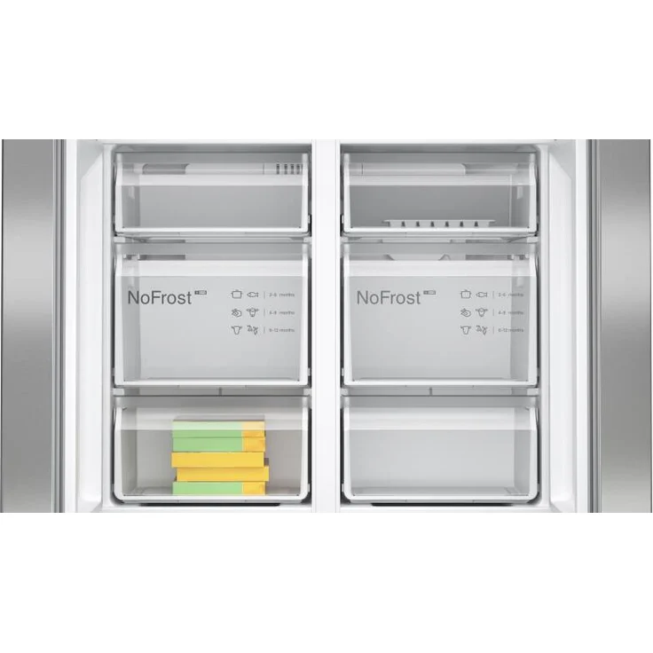Bosch KFN96APEA Side-by-Side-Kühlschrank, freistehend, edelstahl, NoFrost, 0-Grad-Zone, Schnellkühlen und -gefrieren, LED, Breite 91 cm – Bild 5