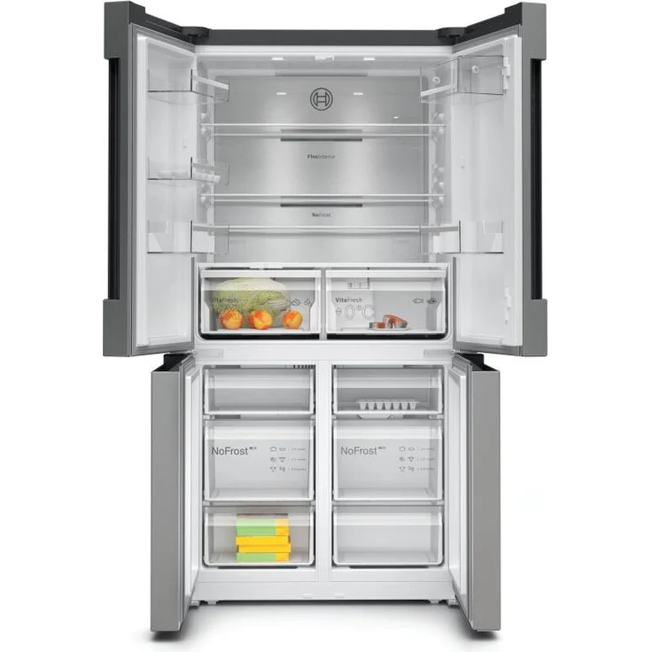 Bosch KFN96APEA Side-by-Side-Kühlschrank, freistehend, edelstahl, NoFrost, 0-Grad-Zone, Schnellkühlen und -gefrieren, LED, Breite 91 cm – Bild 2