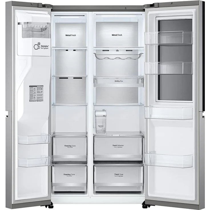 LG GSXV91PZAE Side-by-Side-Kühlschrank, freistehend, silber, NoFrost, Wasserspender, Wassertank, LED, Breite 91.3 cm, Energieklasse E - Preisvergleich – Bild 6