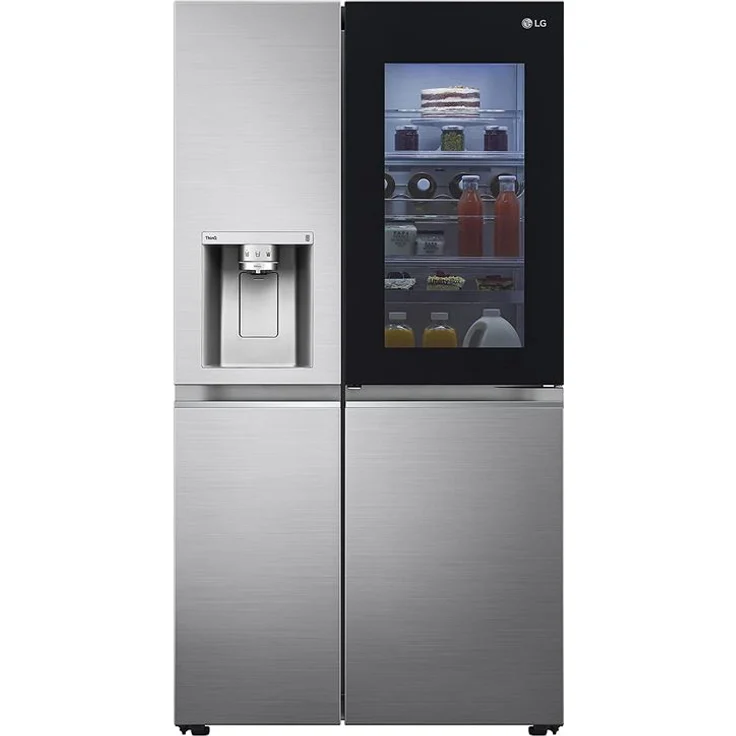 LG GSXV91PZAE Side-by-Side-Kühlschrank, freistehend, silber, NoFrost, Wasserspender, Wassertank, LED, Breite 91.3 cm, Energieklasse E - Preisvergleich – Bild 2