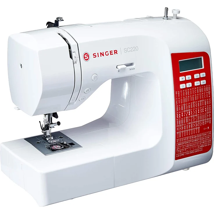 Singer SC220 Freiarm-Nähmaschine LED-Licht Weiß Freiarm-Nähmaschine, rot – Bild 1