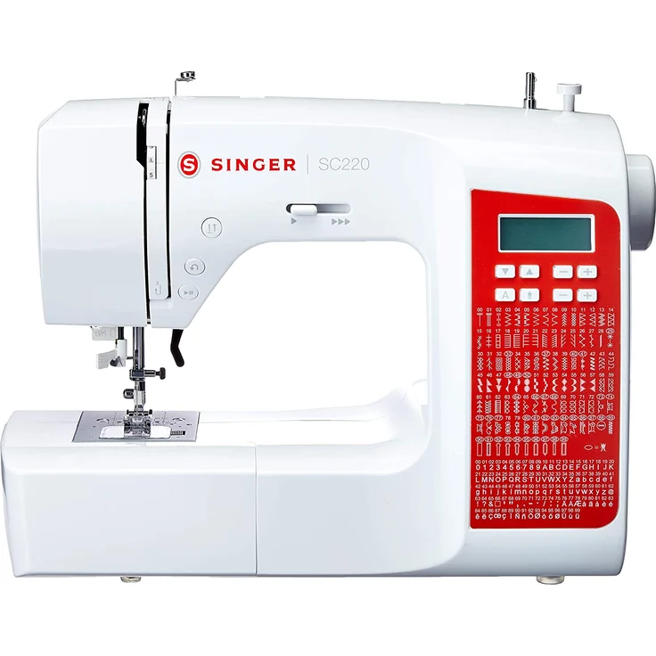 Singer SC220 Freiarm-Nähmaschine LED-Licht Weiß Freiarm-Nähmaschine, rot – Bild 2