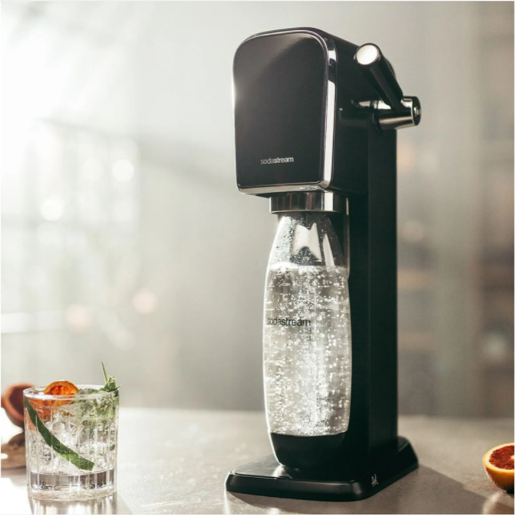 SodaStream ART Wassersprudler, inkl. CO2 Quick Connect Zylinder 60L, 1L PET-Flasche, 145 mm, 245 mm, schwarz, Serie: Art – Bild 7