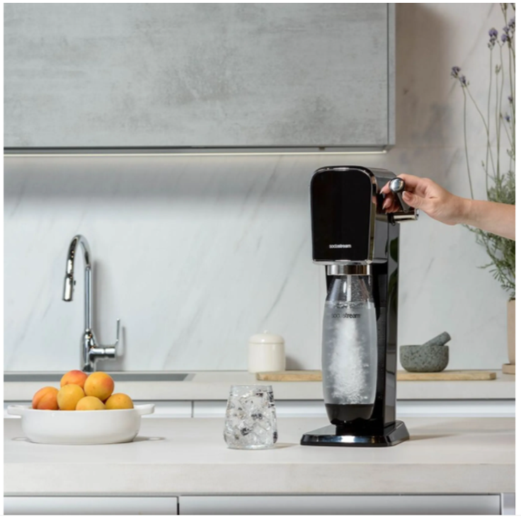 SodaStream ART Wassersprudler, inkl. CO2 Quick Connect Zylinder 60L, 1L PET-Flasche, 145 mm, 245 mm, schwarz, Serie: Art – Bild 6