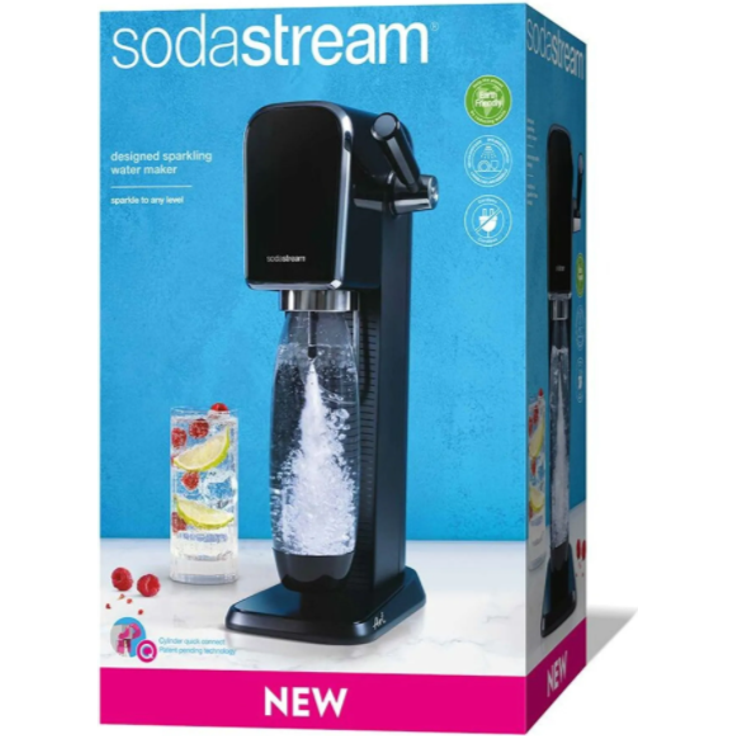 SodaStream ART Wassersprudler, inkl. CO2 Quick Connect Zylinder 60L, 1L PET-Flasche, 145 mm, 245 mm, schwarz, Serie: Art – Bild 8