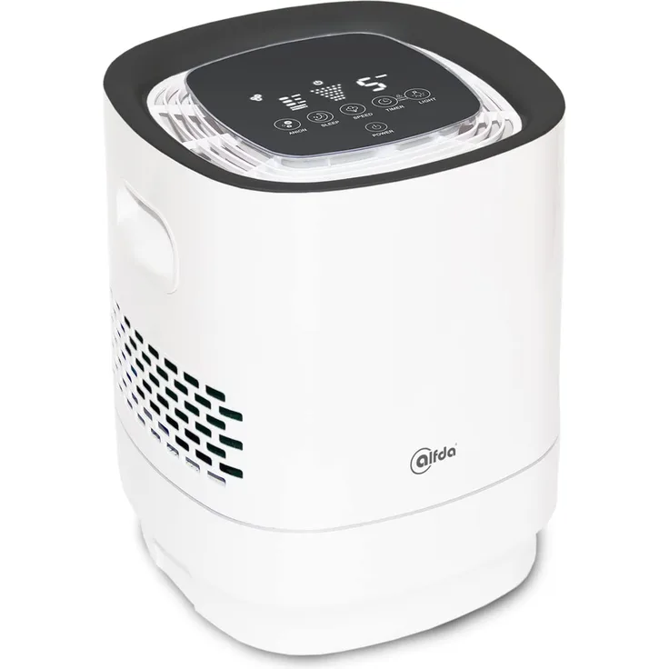 Alfda ALW350 Luftwäscher, bis 35 m² geeignet, HEPA-Filter, 350 ml-h Befeuchtung, Automatikmodus, Touch-Display, 6,2 l Tank, Ionisator