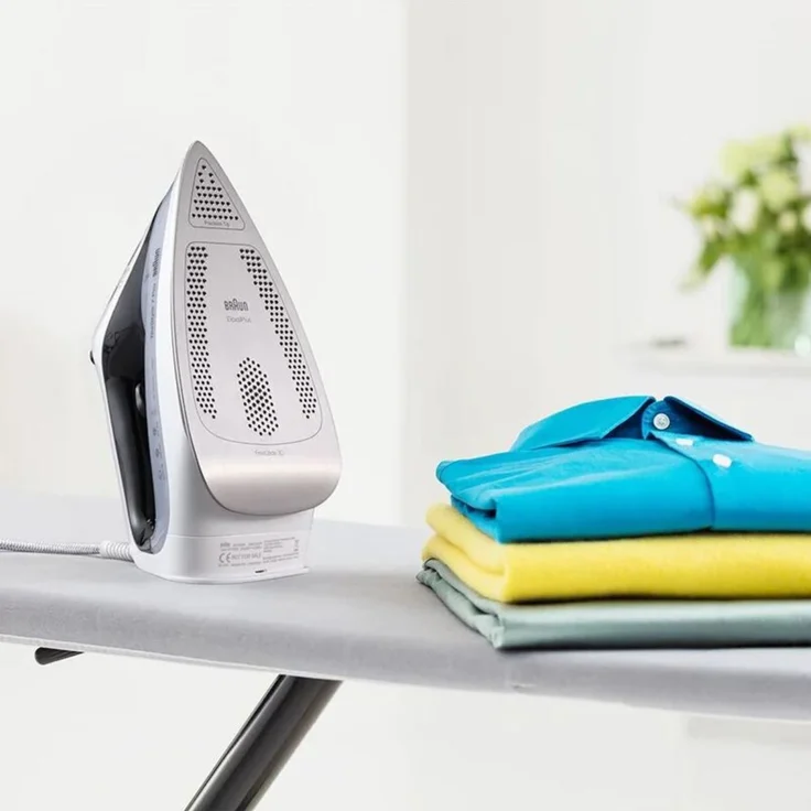 Braun SI 7149 WB TexStyle 7 Pro Dampfbügeleisen, 2900 W, 300 ml, Dauerdampf 50 g-min, Extra-Dampf 220 g-min, weiß-grau – Bild 5