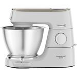 Kenwood KVC65.001WH Titanium Chef Baker Küchenmaschine, 1200W, 9 Geschwindigkeiten, 5 Liter Edelstahlschüssel, inkl. EasyWeigh-Waage, weiß, Serie: Titanium Chef Baker
