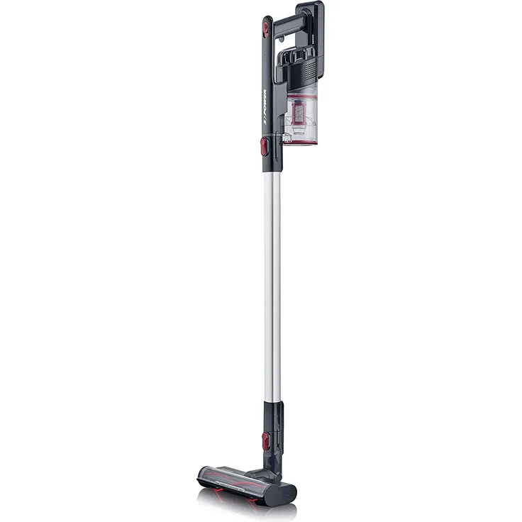 Severin HV 7153 Handstaubsauger, 40 min Akkubetrieb, HEPA-Filter, schwarz-rot – Bild 2