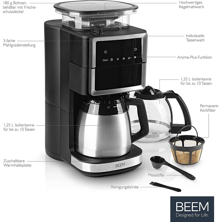 BEEM Fresh-Aroma Perfect III Filterkaffeemaschine mit Mahlwerk - Duo - Preisvergleich – Bild 3