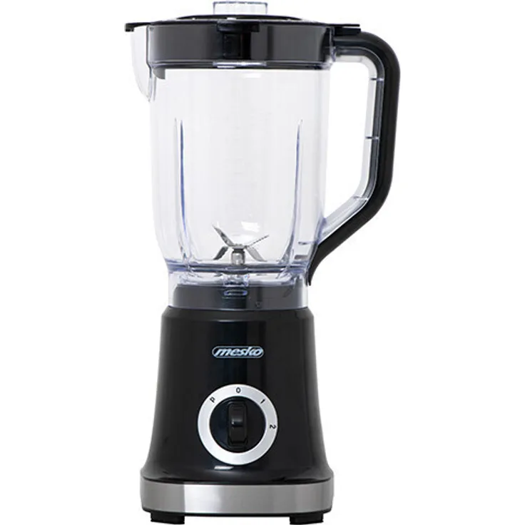 Mesko MS 4079b Standmixer, 1,8 Liter, 1000 Watt, 4 Klingen Edelstahl-Messer, schwarz