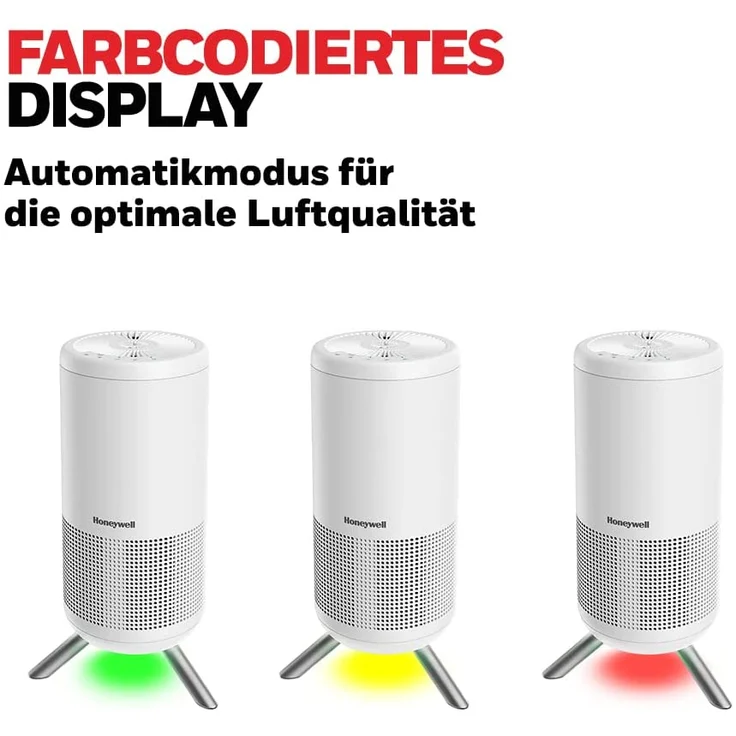 Honeywell HPA830WE Designer Tower Luftreiniger, bis 87 m², CADR 212 m3-h, HEPA Filter, Allergenfilter, Luftqualitätsanzeige, Automatik-& Sleep-Modus, für Aromaöle geeignet, weiß – Bild 4