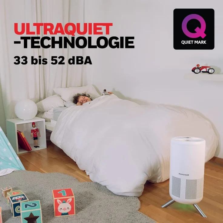 Honeywell HPA830WE Designer Tower Luftreiniger, bis 87 m², CADR 212 m3-h, HEPA Filter, Allergenfilter, Luftqualitätsanzeige, Automatik-& Sleep-Modus, für Aromaöle geeignet, weiß – Bild 6