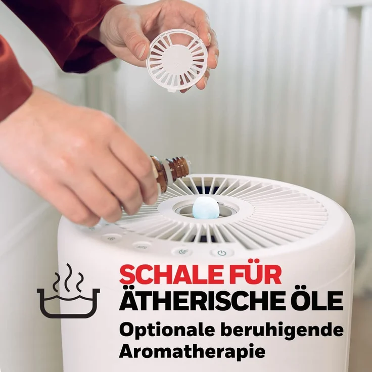 Honeywell HPA830WE Designer Tower Luftreiniger, bis 87 m², CADR 212 m3-h, HEPA Filter, Allergenfilter, Luftqualitätsanzeige, Automatik-& Sleep-Modus, für Aromaöle geeignet, weiß – Bild 8