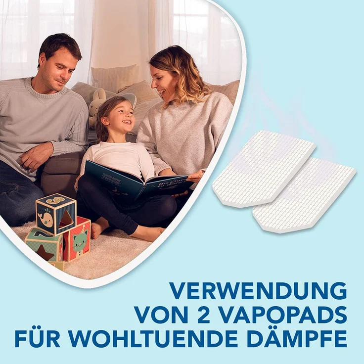 Wick WH525E Mini Kaltluft Ultraschall Luftbefeuchter, ätherische Öle, für Räume bis 15 m², 1,8 L, blau-weiß – Bild 8