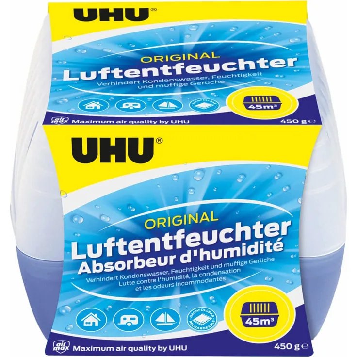Uhu Luftentfeuchter Airmax Originalpackung mit Beutel 450g