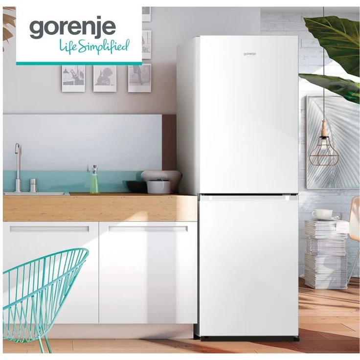 Gorenje NRK 418 ECW4 Kühl-Gefrierkombination, freistehend, weiß, NoFrost, Multi-Airflow, Breite 55 cm, Energieklasse E – Bild 2
