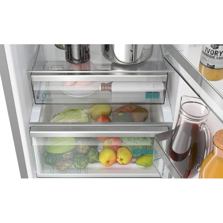 Siemens iQ500 KG39NAIBT Kühl-Gefrierkombination, freistehend, silber, NoFrost, 0-Grad-Zone, Schnellkühlen, Breite 60 cm, Energieklasse B – Bild 3