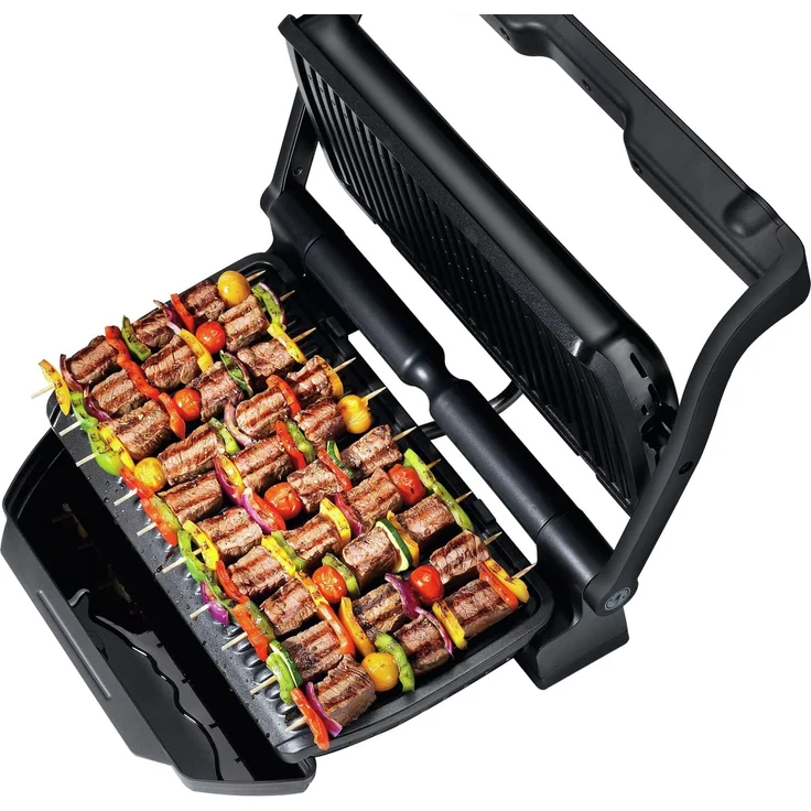 Tefal GC7228 OptiGrill+ XL Kontaktgrill, 2000 Watt, 9 automatische Grillprogramme, 40 x 20 cm Grillfläche, Antihaftbeschichtet, schwarz – Bild 10