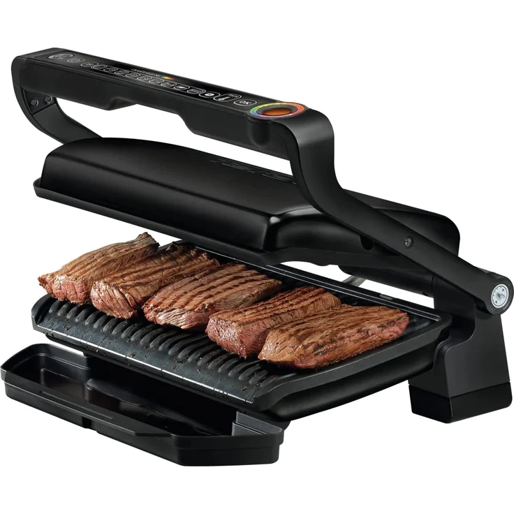 Tefal GC7228 OptiGrill+ XL Kontaktgrill, 2000 Watt, 9 automatische Grillprogramme, 40 x 20 cm Grillfläche, Antihaftbeschichtet, schwarz – Bild 7