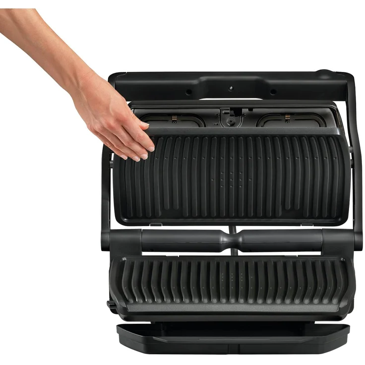 Tefal GC7228 OptiGrill+ XL Kontaktgrill, 2000 Watt, 9 automatische Grillprogramme, 40 x 20 cm Grillfläche, Antihaftbeschichtet, schwarz – Bild 8