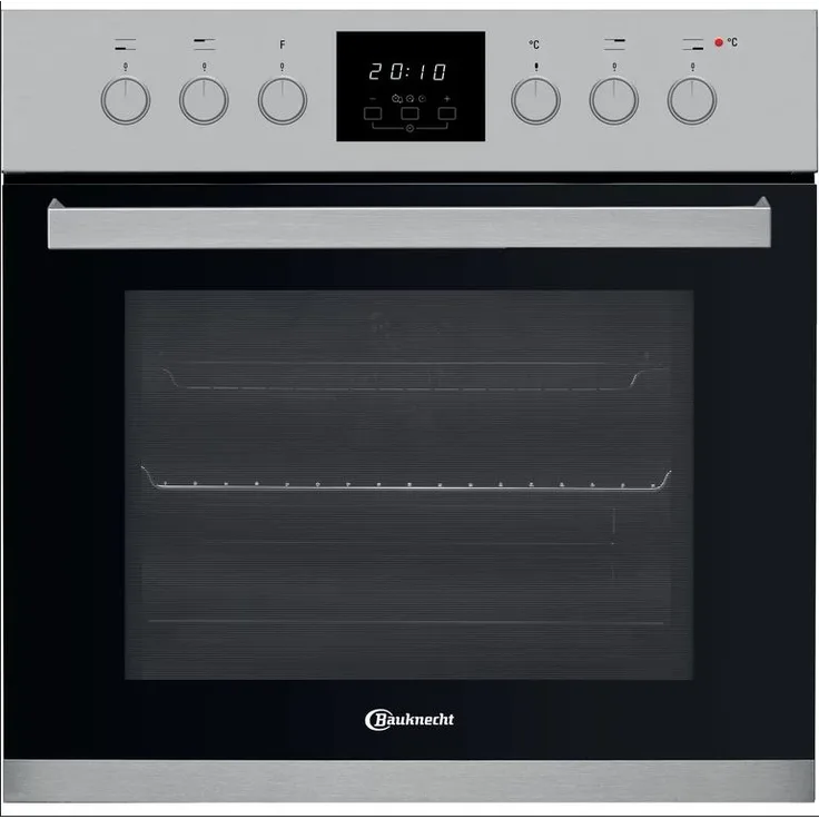 Bauknecht elektrischer Einbauherd (HVS3 TH8V2 IN), hydrolytische Selbstreinigung, Volumen 65 l, Breite 59,5 cm, Energieeffizienzklasse A, edelstahl