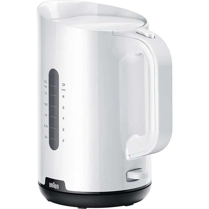 Braun WK1100WH Wasserkocher, 1,7L, 2200 Watt, Wasserstandsanzeige, Kunststoff, weiß-schwarz – Bild 1