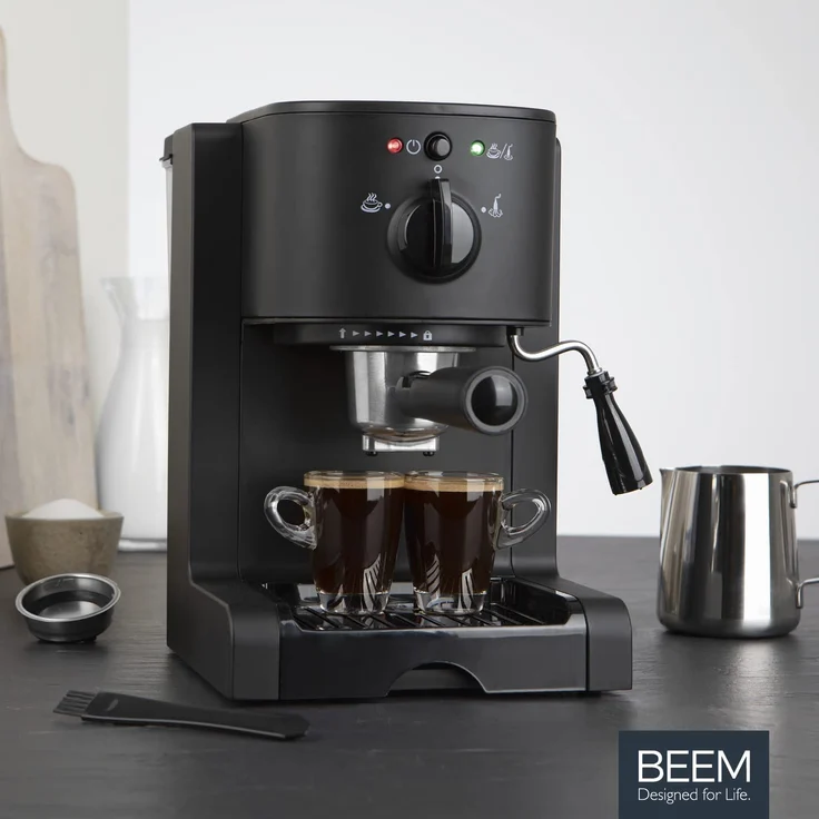 BEEM ESPRESSO PERFECT Espresso-Siebträgermaschine - 20 bar mattschwarz – Bild 6