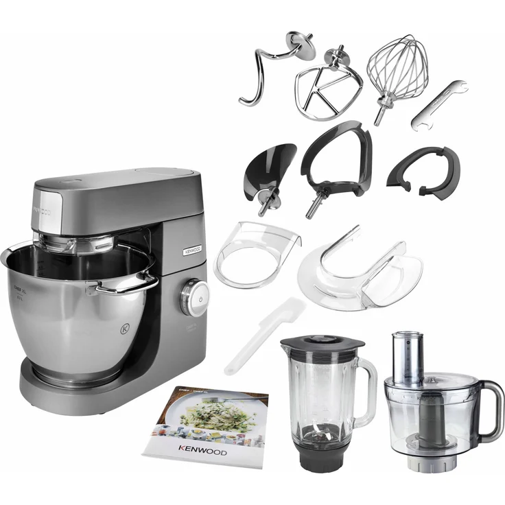 Kenwood KVL8361S Chef XL Titanium Küchenmaschine mit Planetenrührwerk, 1700 W, 6,7 L Edelstahlschüssel, inkl. Patisserie-Set, Standmixeraufsatz, silber, Serie: Titanium Chef XL – Bild 2